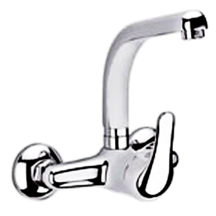 Miscelatore monocomando per lavello a parete GARYINOX TITAN