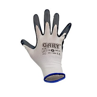 Gant en polyester sans couture GARY® avec nitrile gris