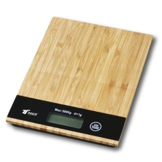 Bilancia da cucina digitale con superficie in legno - capacità 5 kg