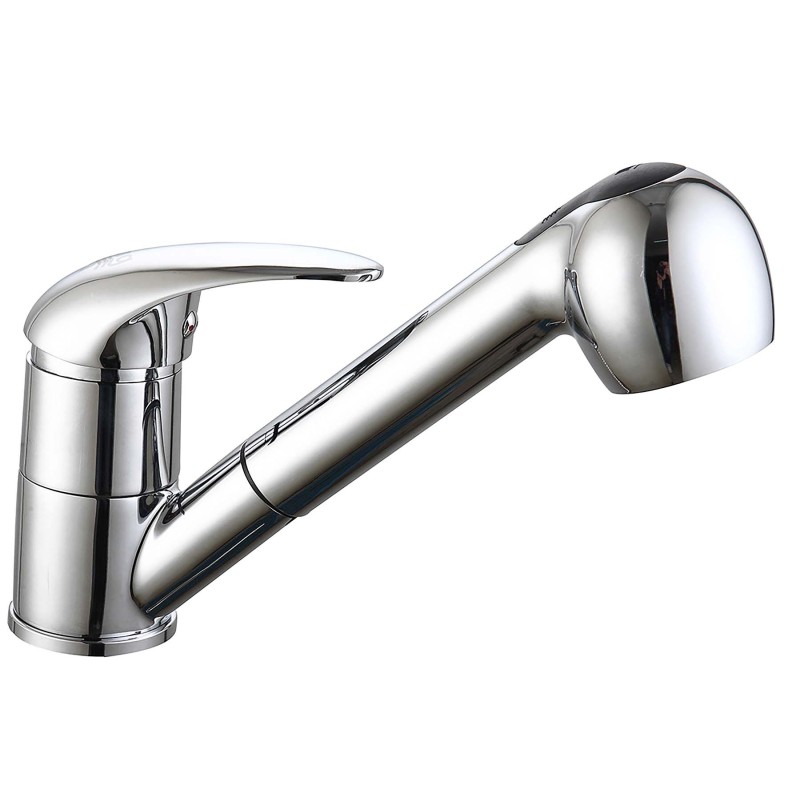 Grifo monomando de cocina extraíble serie Llantia cromado
