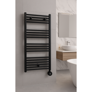 Sèche-serviettes électrique programmable MERCALOR CE05504N, noir, 400 W, 876 × 5