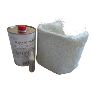kit de réparation de fibre de verre et de résine Primfort 1 kg