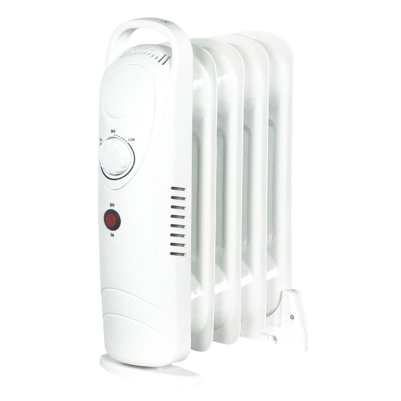 Radiatore elettrico a olio MERCALOR – 5 elementi, 500 W, con maniglia