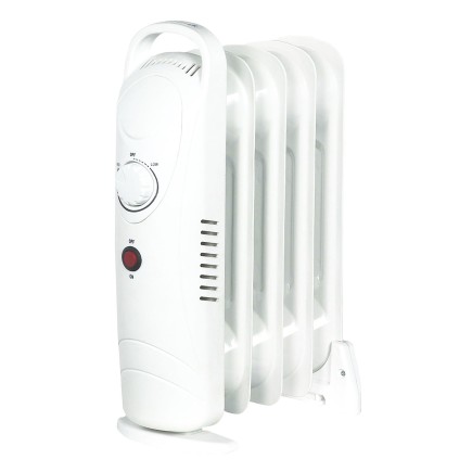 Radiatore elettrico a olio MERCALOR – 5 elementi, 500 W, con maniglia