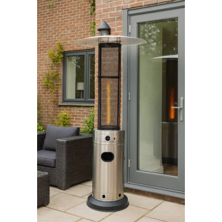 Aquecedor externo MERCALUZ Totem MT01559 de 11 kW em aço inoxidável, ence