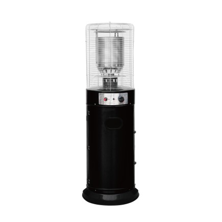Chauffage d'extérieur à gaz MERCALOR Mini Totem 11 kW, avec roues, acier inoxydable