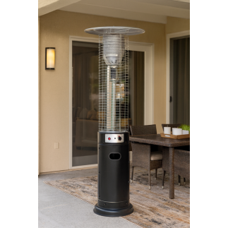 Riscaldatore a gas da esterno MERCALOR Mini Totem 11 kW, con ruote, acciaio inox