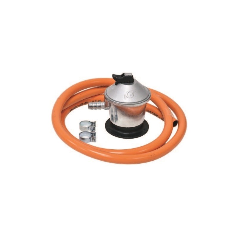 Kit regolatore butano MERCATOOLS – tubo da 0,70 m + 2 fascette (MT03019) Kit regolatore butano MERCATOOLS – tubo da 0,70 m + 2 fascette (MT03019)