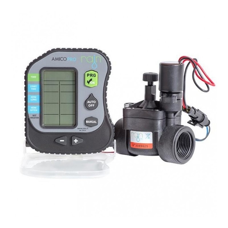 Programmateur à piles Rain Amico PRO1 1 zone et électrovanne RN 150 1" 9V