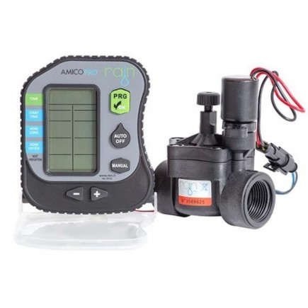 Comprar Programador a pilas de 1 zona Rain Amico PRO1 y Electroválvula RN 150 1 9V"