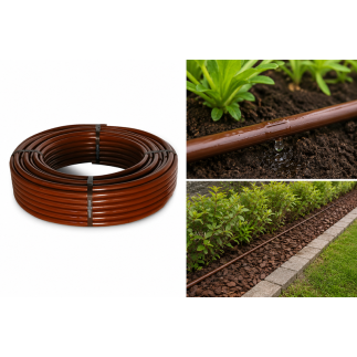 Tubería Marrón 16mm con Goteros 33cm 100 Metros | Primfort
