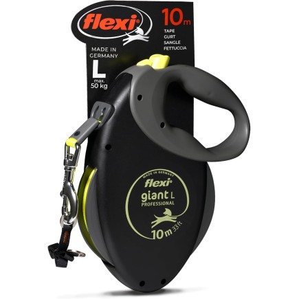 lexi Giant Extendable Tape Leash L - Cinza e Amarelo - 10m