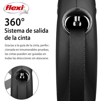 Compre Flexi New Classic Coleira Extensível de Fita L - Preta