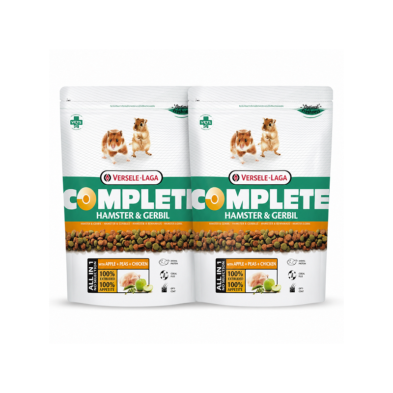 Lot de 2 sachets de Versele-laga Aliment complet pour hamsters et gerbilles - 500 g Lot de 2 sachets de Versele-laga Aliment complet pour hamsters et gerbilles - 500 g