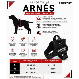 Harnais pour chien sur mesure, taille M (11-20 kg) | PRIMFORT