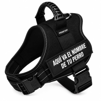 Harnais pour chien sur mesure, taille L (21-32 kg), noir | PRIMFORT