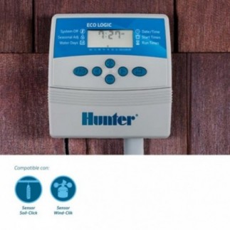 Comprar Programador de riego Eco Logic 6 estaciones Interior Hunter