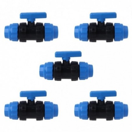 Raccord en PVC. Raccord en polyéthylène de 25 mm (lot de 5 unités).