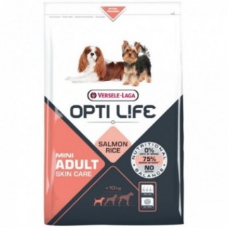 Acquista OPTI Life Skin Care Mini Dog Food con salmone e riso 7,5 kg