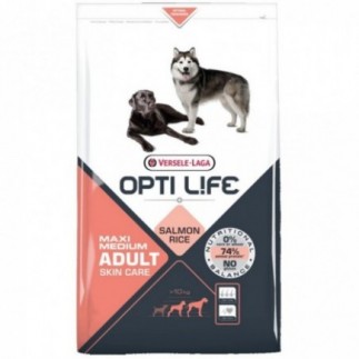Acquista OPTI Life Skin Care Medium e Maxi Dog Food con Salmone e Riso 12,5 kg