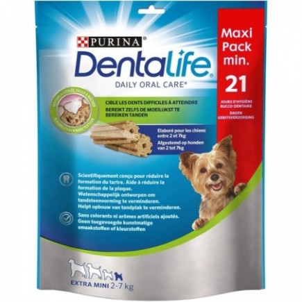 Achetez Purina Dentalife Extra Mini Friandises dentaires pour chiens, 5 paquets de 21 bâtonnets, 5 x 207 grammes