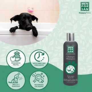 Compre shampoo Menforsan para cães de pelo preto, frasco de 300 ml