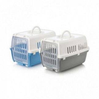 Achetez la cage de transport Zephos avec porte en plastique pour animaux jusqu'à 5 kg