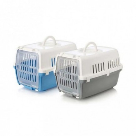 Achetez la cage de transport Zephos avec porte en plastique pour animaux jusqu'à 5 kg