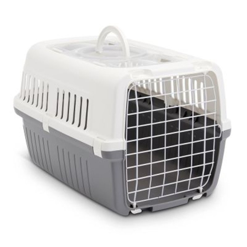 Cage de transport Zephos avec porte en métal pour animaux jusqu'à 5 kg Cage de transport Zephos avec porte en métal pour animaux jusqu'à 5 kg