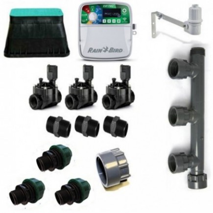 Kit de riego Rain Bird ESP-TM2 de 3 Zonas 220V Interior