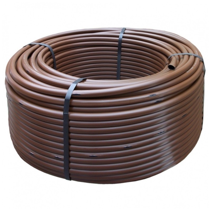 Tuyau d'arrosage Rain Bird XFD 100 m, 16 mm, avec goutteurs tous les 50 cm. Marron