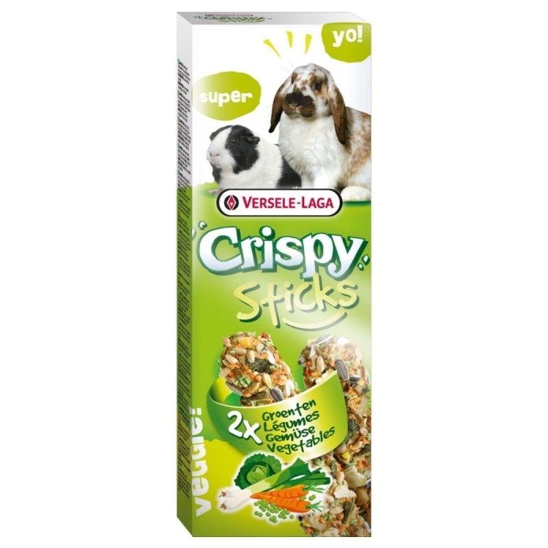 Bâtonnets croustillants pour cochon d'Inde et lapin aux légumes 110 gr