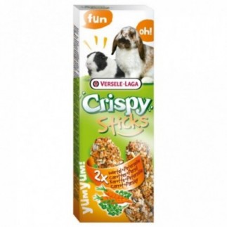 Comprar Crispy Sticks para porquinho da Índia e coelho com cenoura e salsa 110 gr