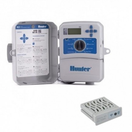 Acquista il programmatore da esterno Hunter X2-601 a 6 stazioni con WAND WiFi